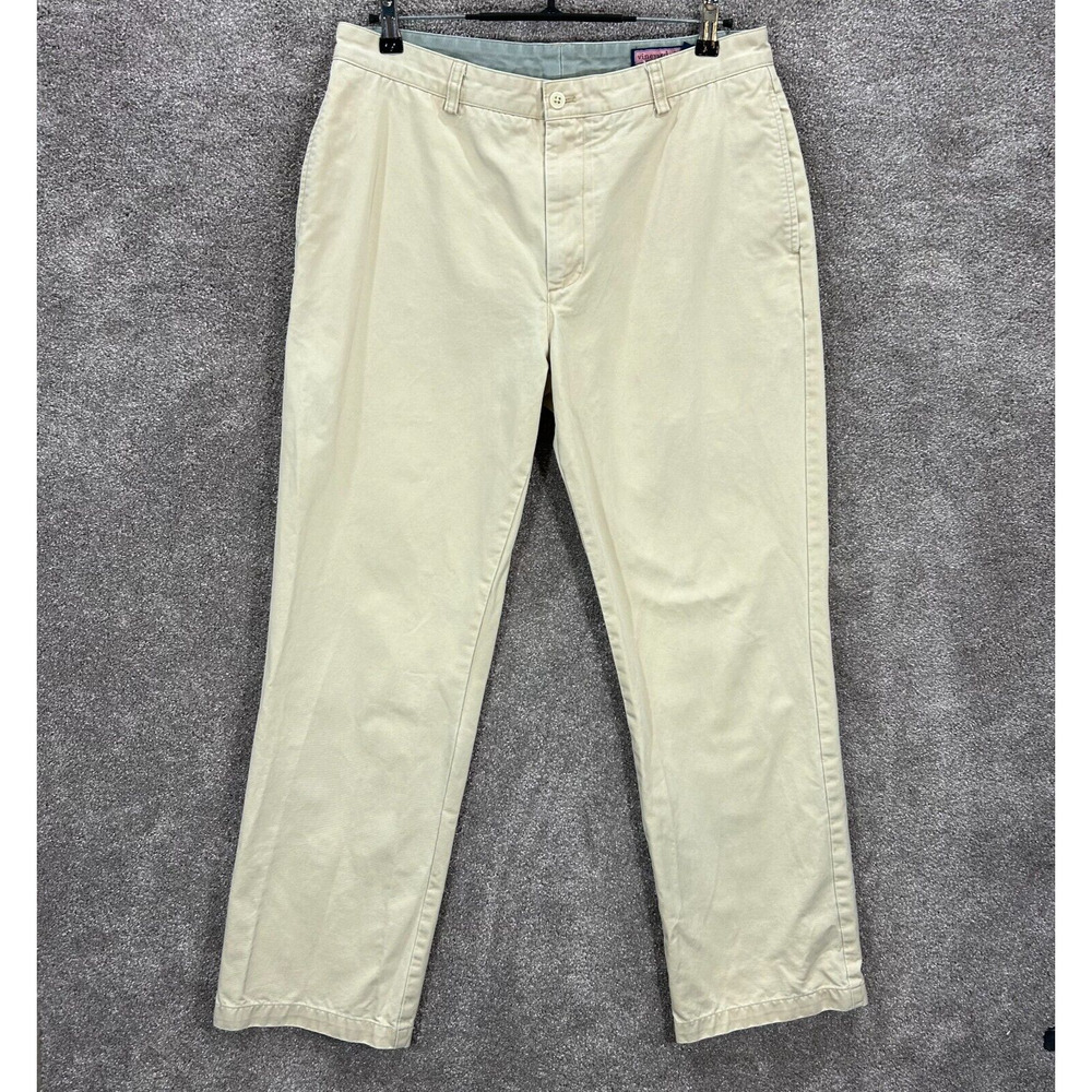 Vineyard Vines Pants Mens 35x32 Cream Beige Khakis Measures 35x32‎
